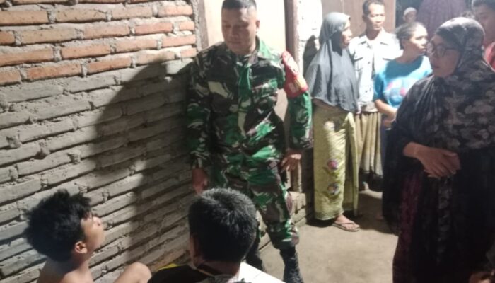 Gerak Cepat Babinsa Amankan Terduga Pencuri Mesin Air