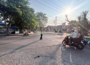 Sat Lantas Polres Dompu Gelar Strong Point Pagi, Wujudkan Kelancaran dan Keamanan Lalu Lintas