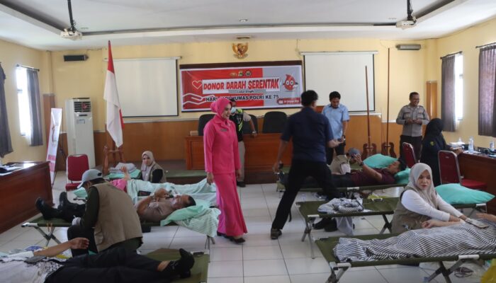 HUT Humas Polri ke-75, Polres Bima Kota Hadirkan Aksi Nyata melalui Donor Darah
