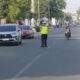 Sat Lantas Polres Dompu Gelar Strong Point Pagi, Wujudkan Kamseltibcarlantas yang Aman dan Lancar