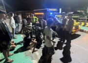 CEGAH GANGGUAN KAMTIBMAS, POLRES DOMPU GELAR PATROLI MALAM DAN AMANKAN REMAJA YANG NONGKRONG HINGGA LARUT MALAM